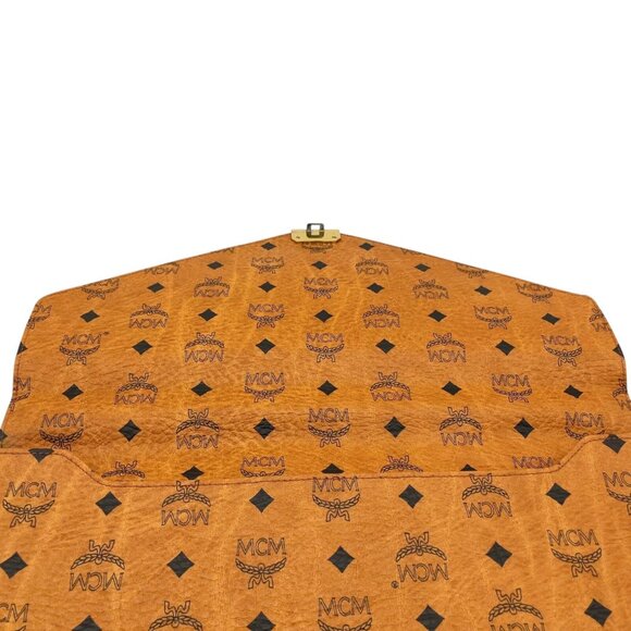 255278BR (L3) MCM Business Bag All-Over Pattern Brown PVC - Picture 7 of 11